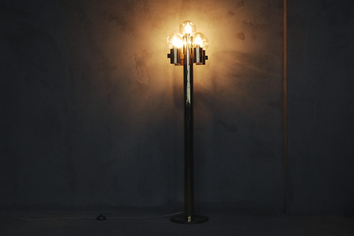 Mosiężna włoska lampa Sciolari, lata 70 - Hollywood Regency Glamour design od garage garage