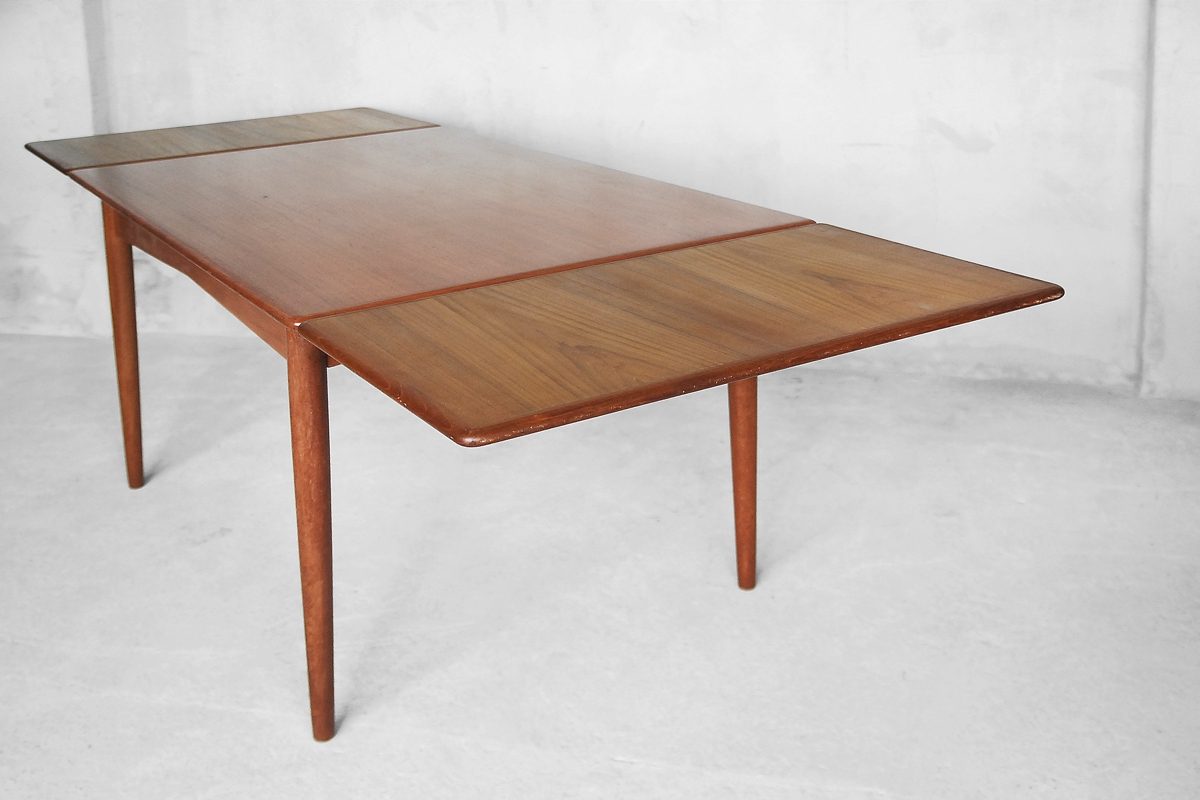 Duński stół tekowy, rozkładany, lata 60 – Danish Modern design od garage garage