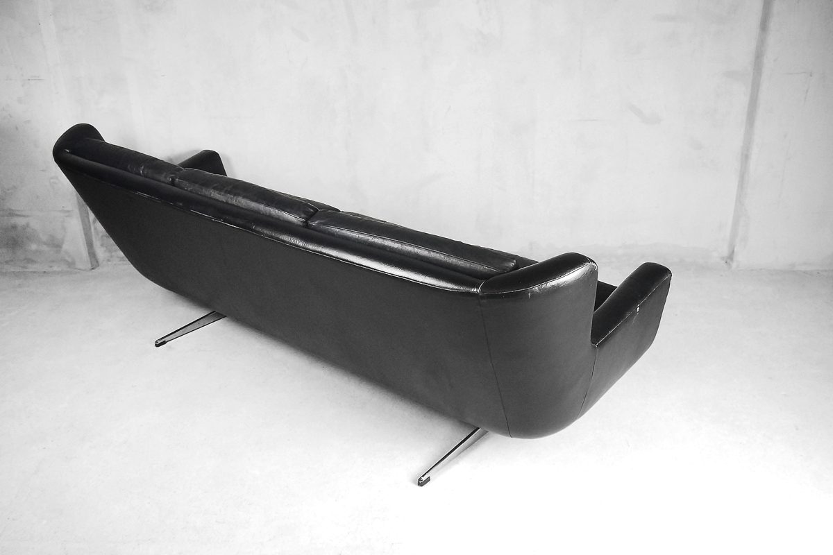 Skórzana sofa Mid-Century Modern, Skjold Sørensen, lata 60 – skandynawski design od garage garage