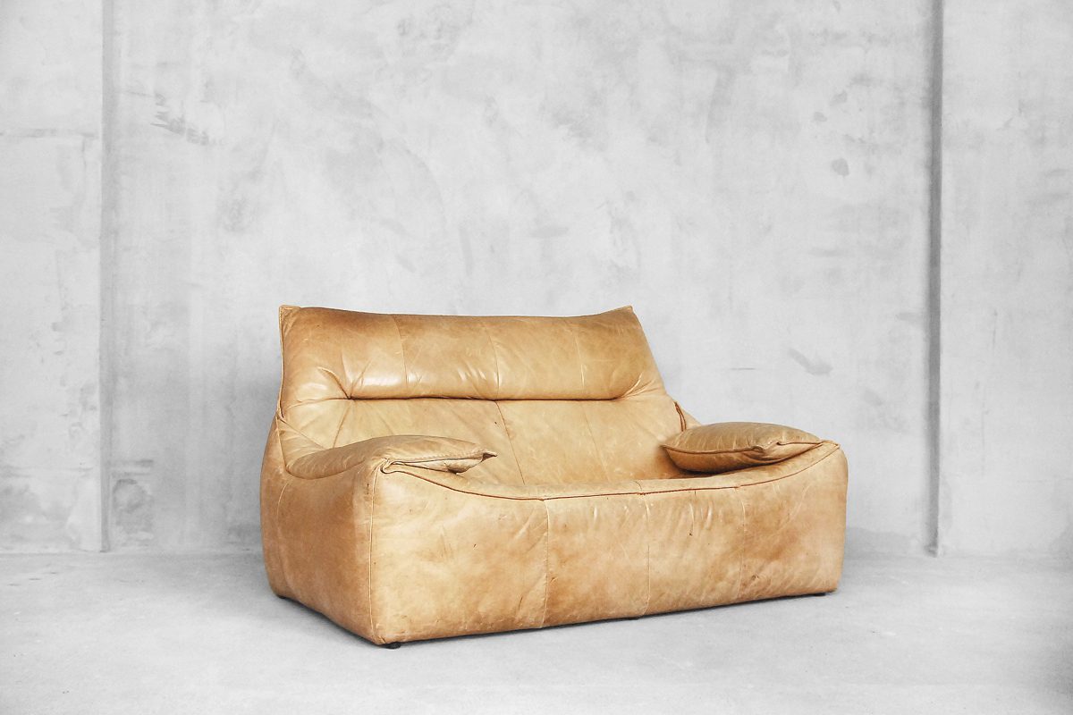 Skórzana sofa Montis, proj. Gerard van der Berg, lata 70 – Industrial Modern design od garage garage