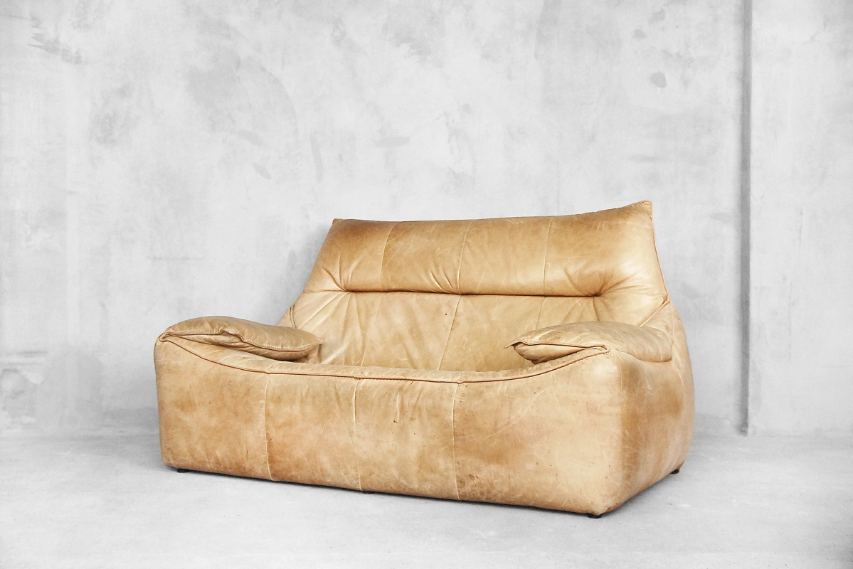Skórzana sofa Montis, proj. Gerard van der Berg, lata 70 – Industrial Modern design od garage garage