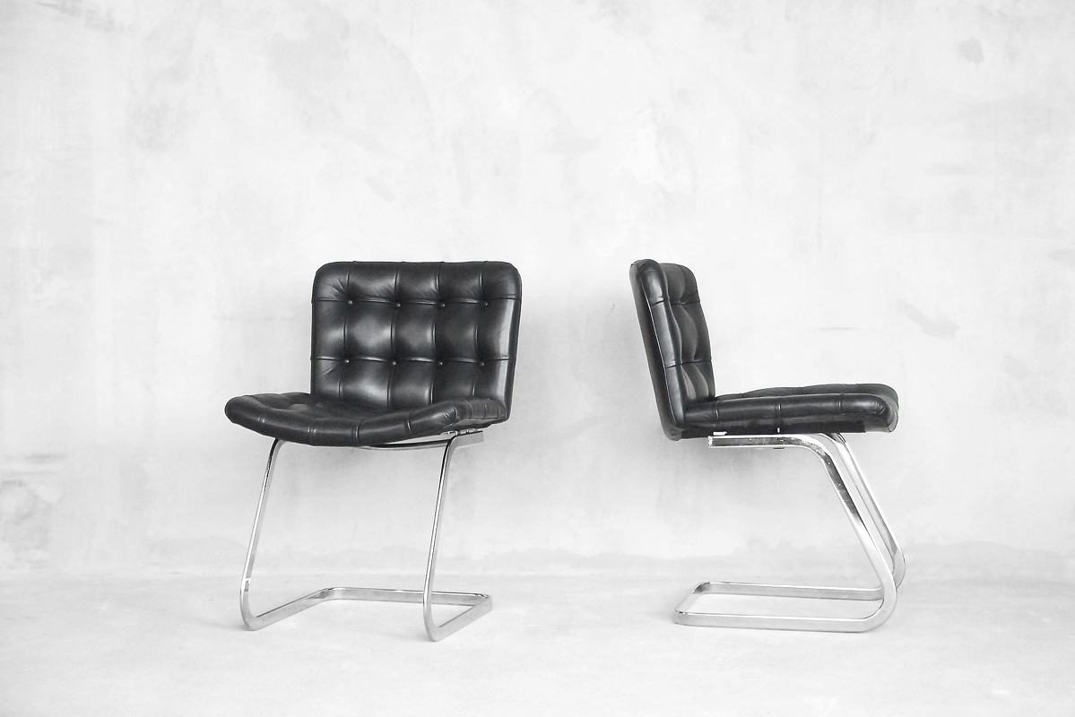 Fotele RH-304 De Sede, proj. Robert Haussmann, Szwajcaria, lata 70 - Mid-Century Modern design od garage garage