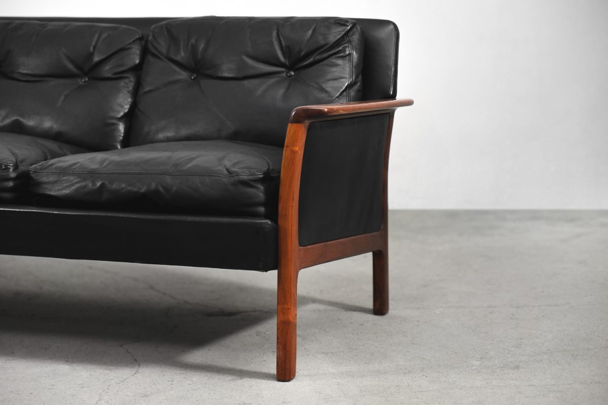 Skórzana sofa palisandrowa, Anderssons, Szwecja, lata 60 – Vintage Mid-Century Modern design od garage garage