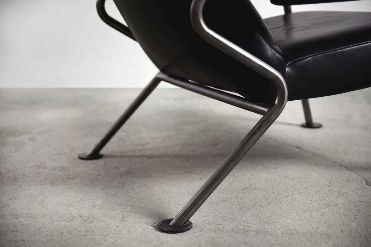 Skórzany fotel Thema – Mid-century Modern design od garage garage