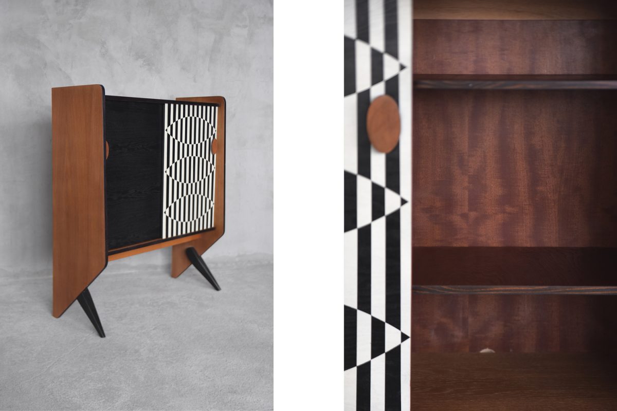 Modernistyczna komoda skandynawska, lata 70 - Vintage Mid-Century Modern design od garage garage