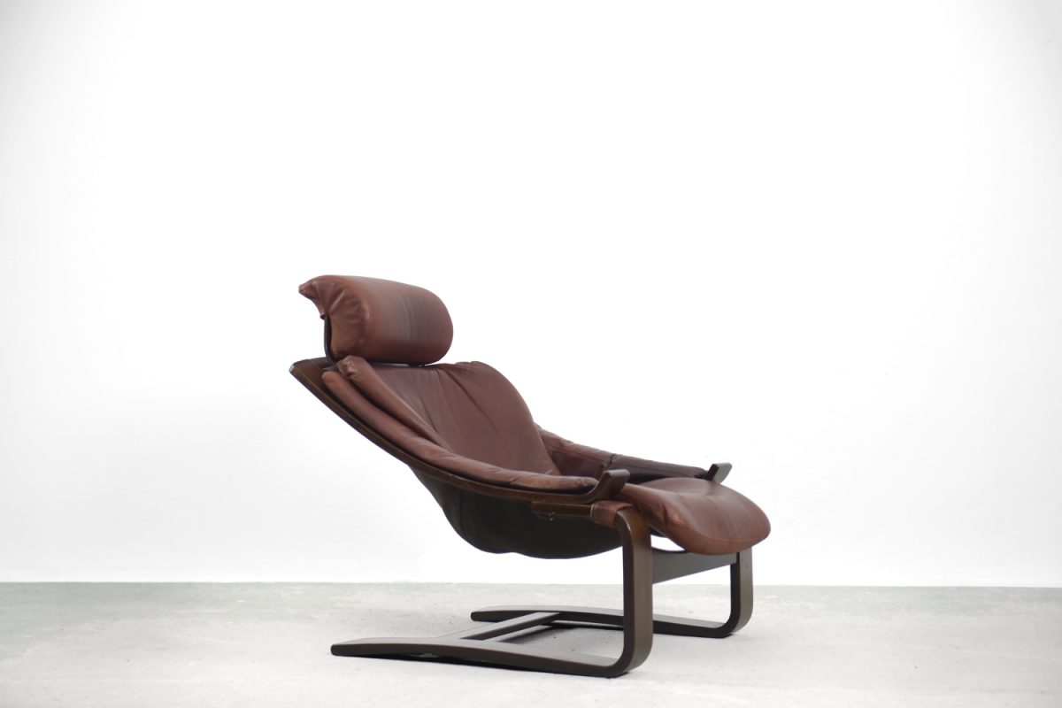 Skórzany fotel Kroken, proj. Ä. Fribyter dla Nelo, Szwecja, lata 60. - Mid-Century Modern design by GARAGE GARAGE