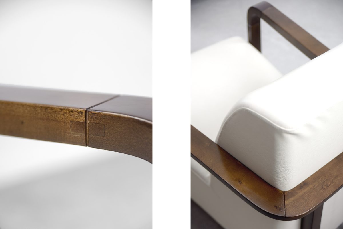Para skórzanych foteli z podnóżkiem w stylu Art Déco, Włochy, lata 70. - Art Déco design od GARAGE GARAGE