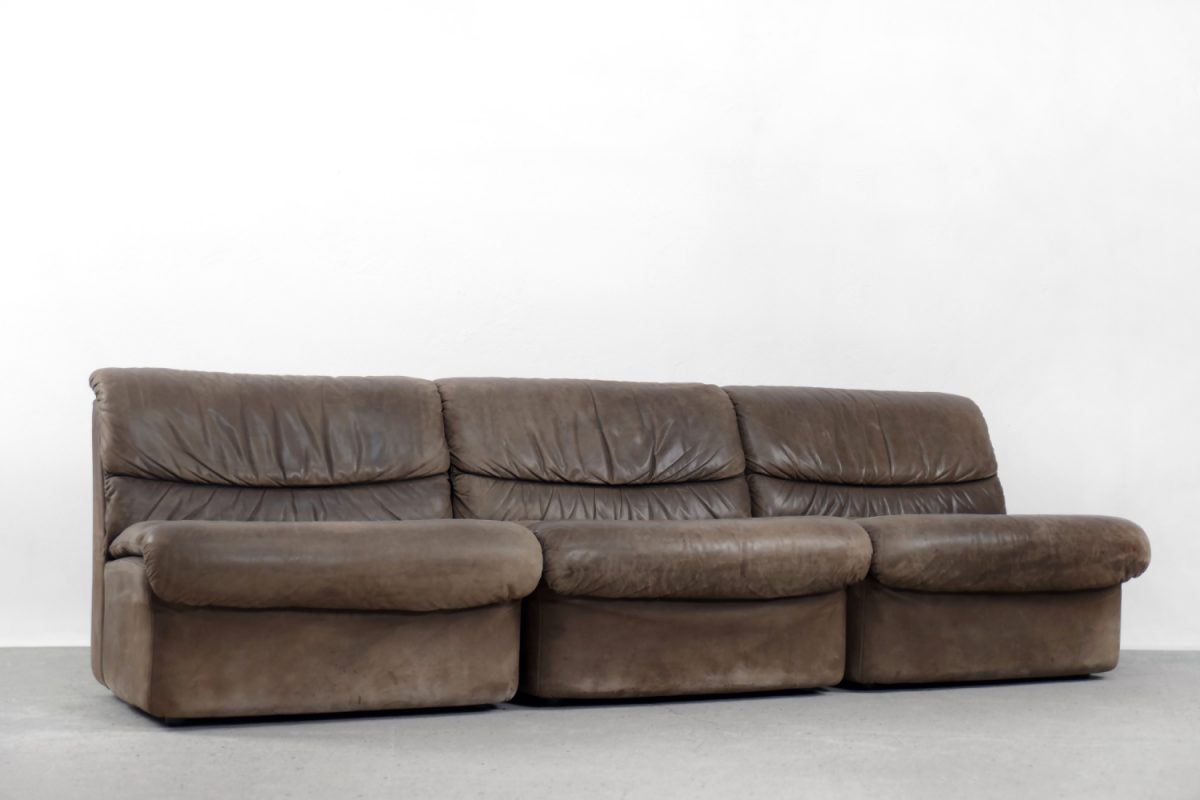 Narożna, skórzana sofa modułowa, Musterring, Niemcy, lata 60. - Mid-Century Modern Industrial design od GARAGE GARAGE
