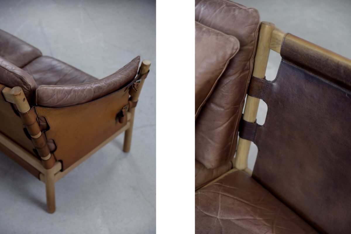 Skórzana sofa w stylu Safari, Szwecja, lata 60. - Industrial design od GARAGE GARAGE