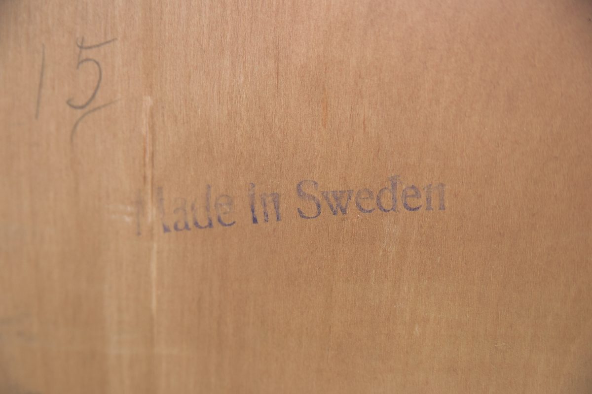Tekowa szafka z malaturą, Szwecja, lata 60. - Mid-Century Modern design od GARAGE GARAGE