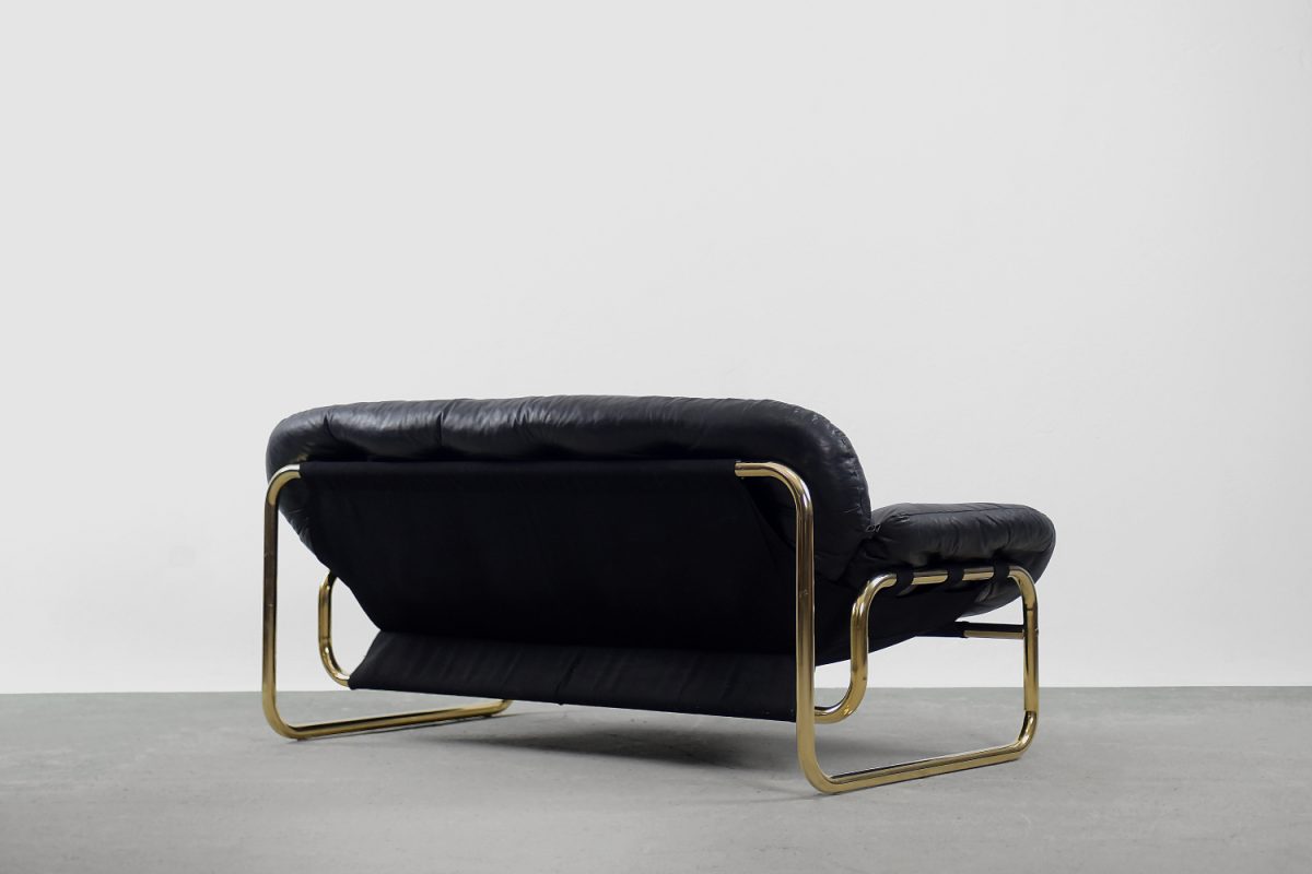 Skórzana sofa, proj. John-Bertil Häggström dla Swed-Form, Szwecja, lata 70. - Mid-Century Modern design od GARAGE GARAGE