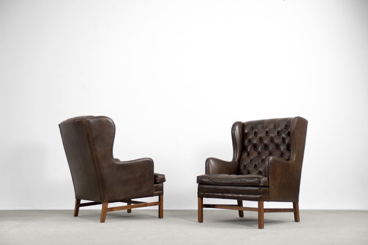Para pikowanych foteli OPE Möbler, Szwecja, lata 60. - Mid-Century Modern design od GARAGE GARAGE