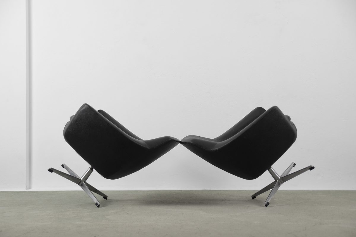 Para foteli obrotowych, Szwecja, lata 70. - Mid-Century Modern design od GARAGE GARAGE