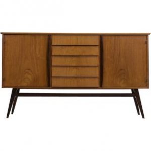 Tekowy sideboard z szufladami – Skandynawia – lata 60