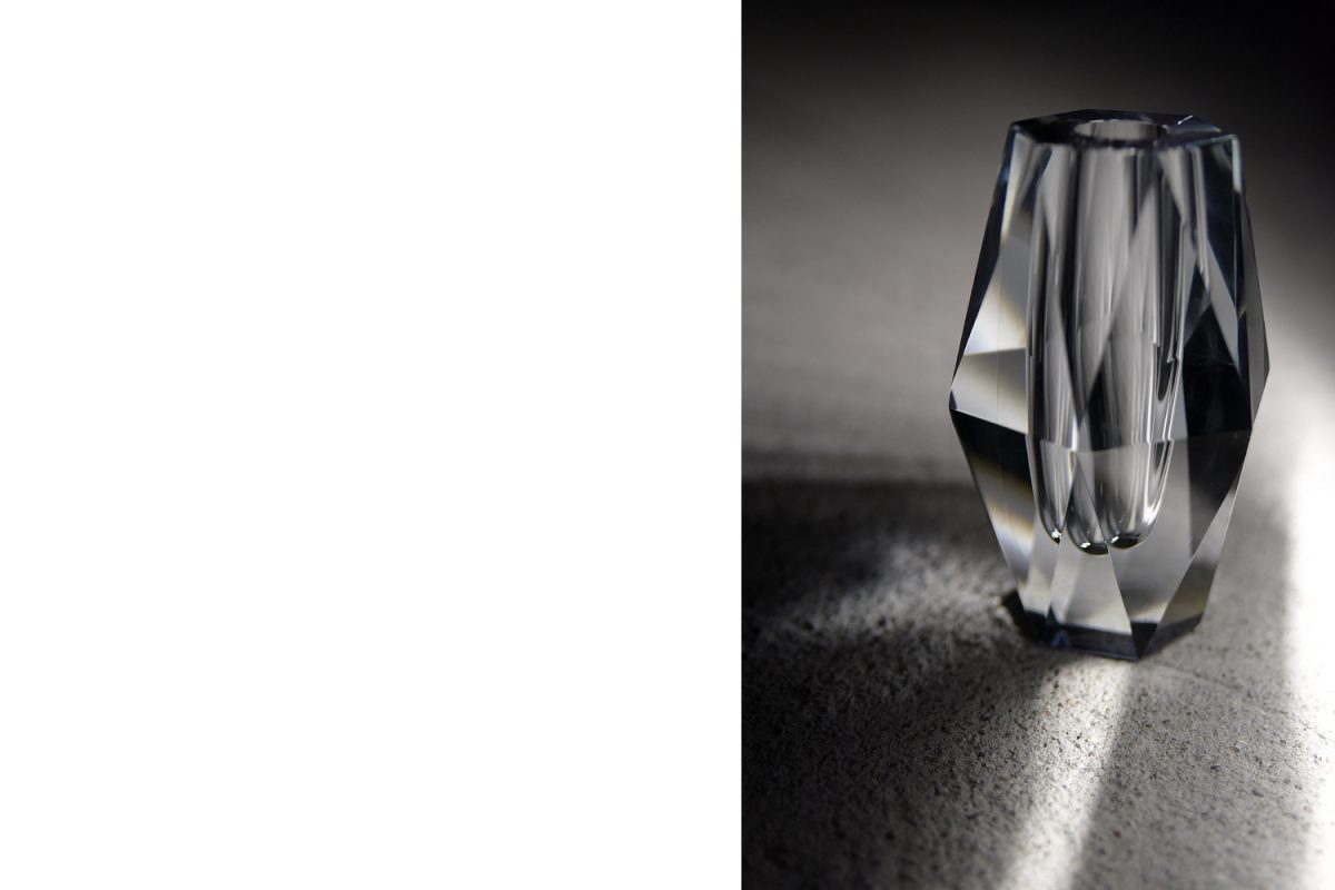 Wazon szklany Diamond, proj. Asta Strömberg dla Strömbergshyttan, Szwecja, lata 60. - Mid-Century Modern design by GARAGE GARAGE
