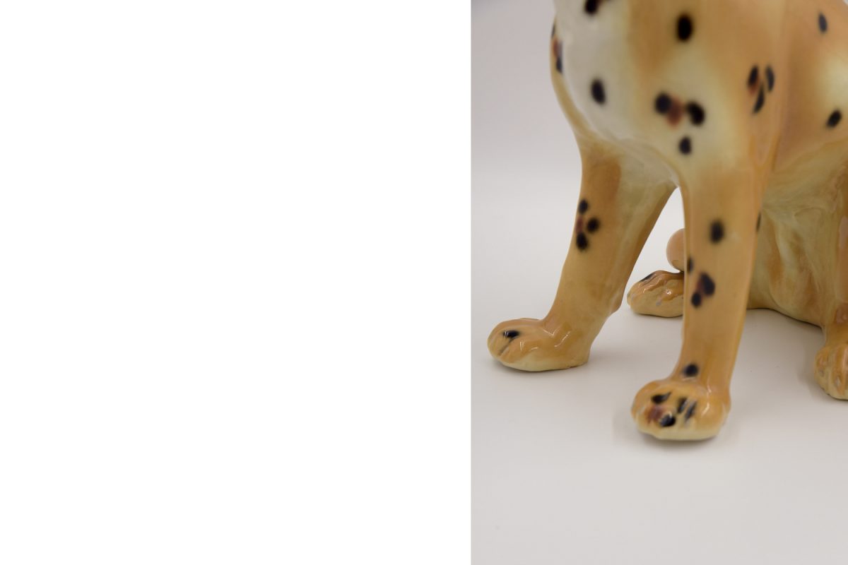 Ceramiczny gepard, Włochy, lata 70. - Hollywood Regency design od GARAGE GARAGE