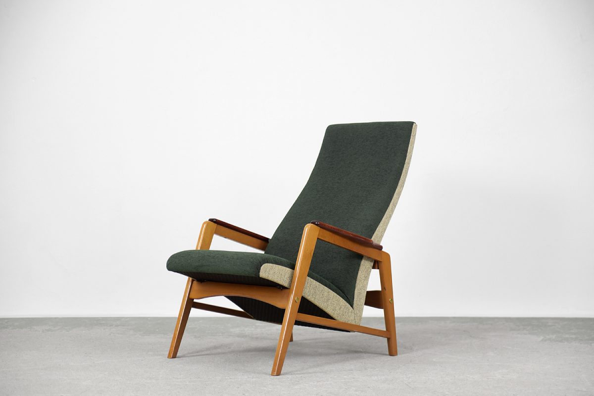 Fotel z wysokim oparciem, Skandynawia, lata 50. - Mid-Century Modern design od GARAGE GARAGE