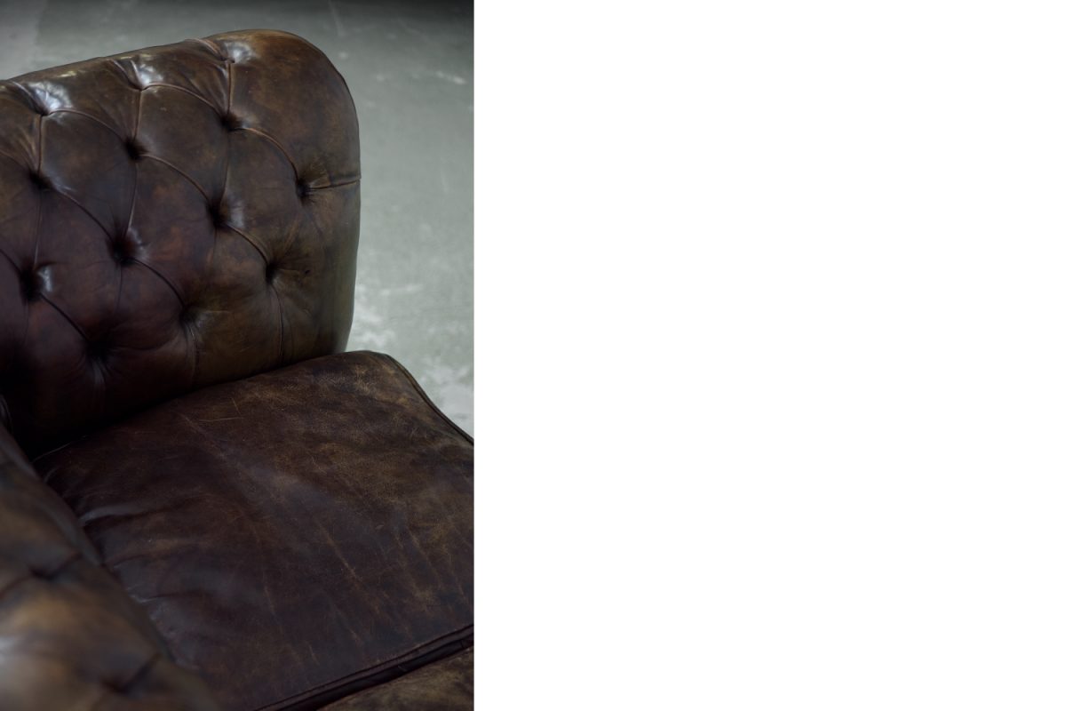 Skórzana sofa Chesterfield, Anglia, lata 20. - Klasyczny design od GARAGE GARAGE