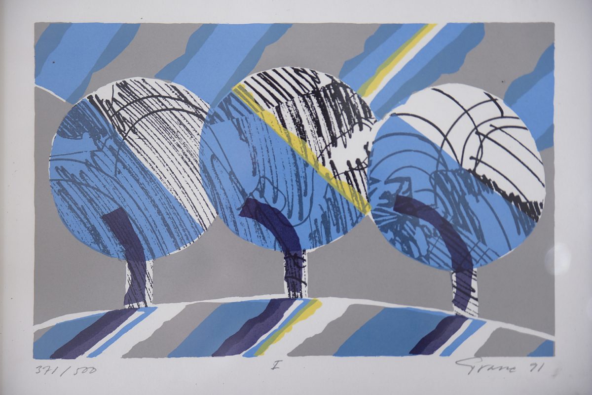 Litografia barwna, Knut Grane, Vintern, 1991 - Mid-Century Modern design od GARAGE GARAGE
