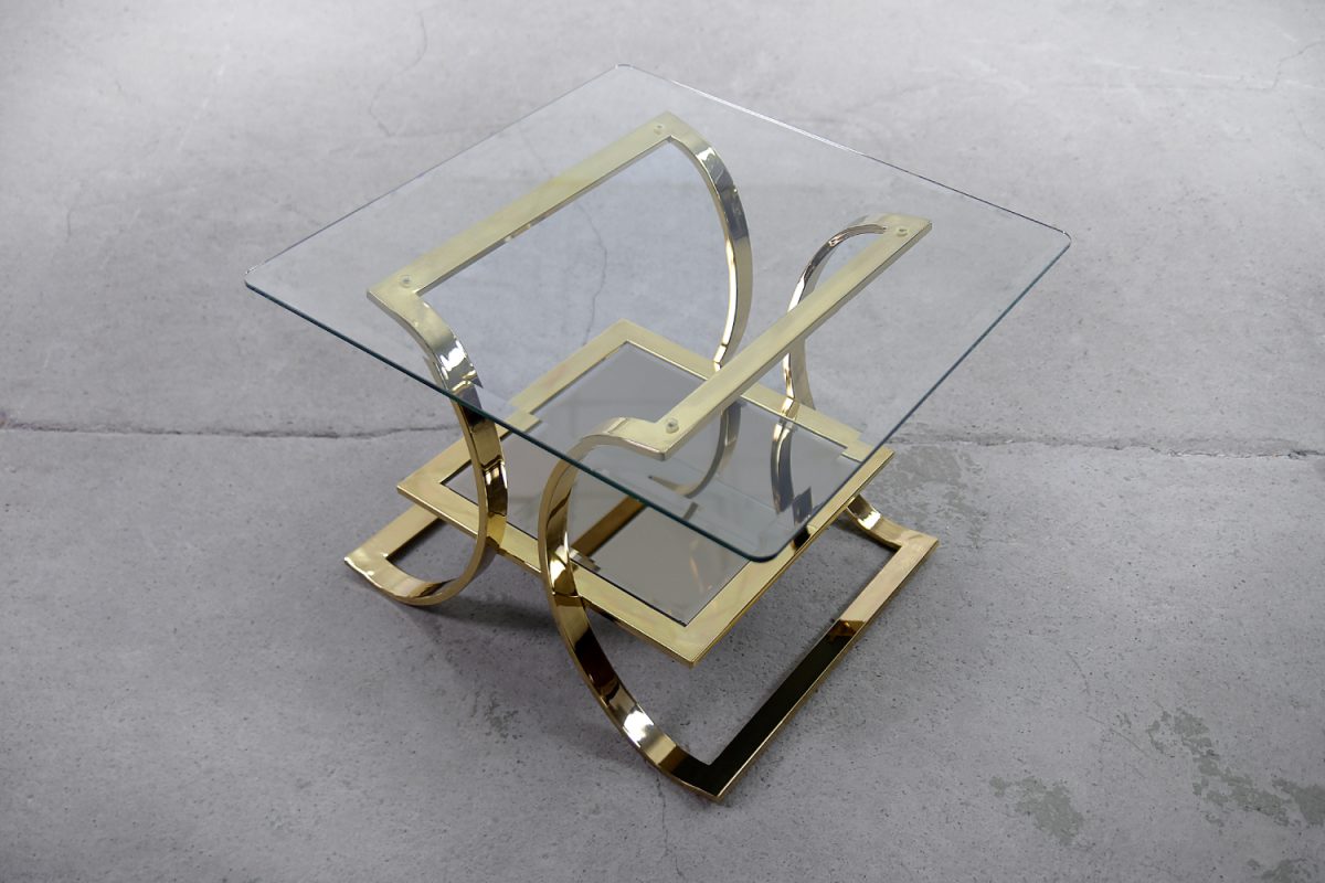 Para szklanych stolików kawowych, Włochy, lata 60. - Mid-Century Modern design od GARAGE GARAGE