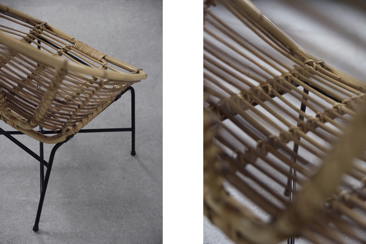 Para bambusowych foteli vintage, lata 60. - Mid-Century Modern design by GARAGE GARAGE