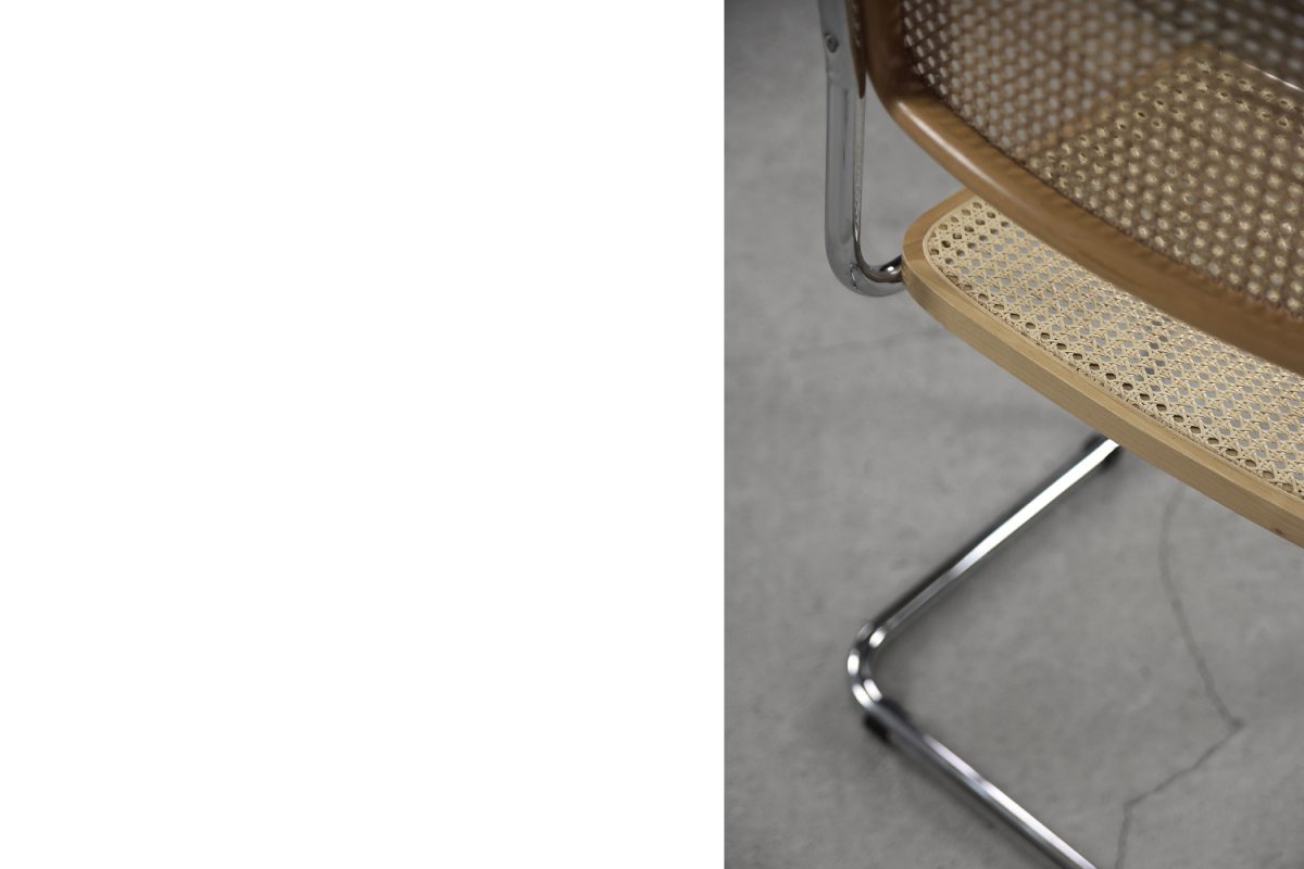 Komplet 4 krzeseł rattanowych, Włochy, lata 90. - Bauhaus design od GARAGE GARAGE