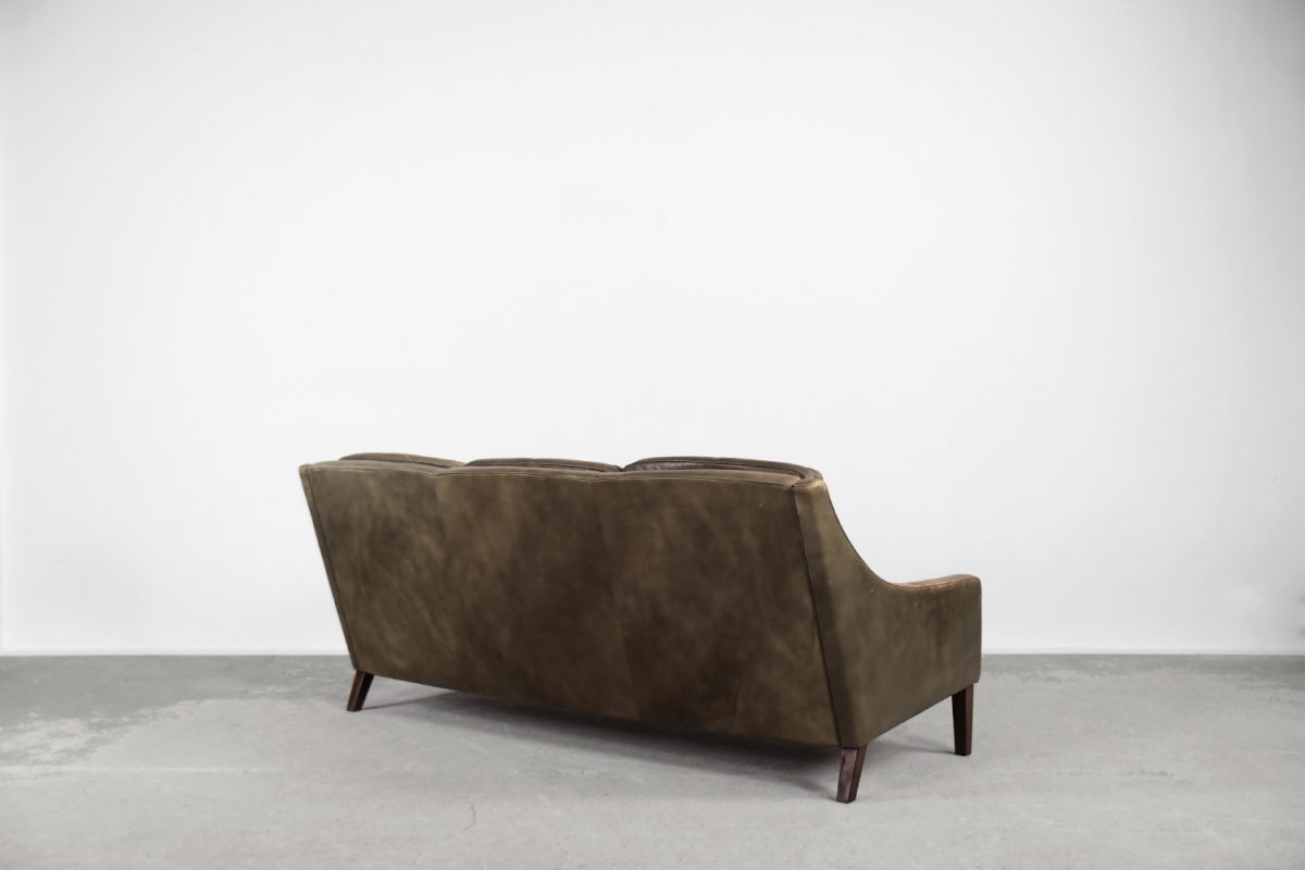 Skórzana sofa trzyosobowa, Dania, lata 50. - Industrial design od GARAGE GARAGE