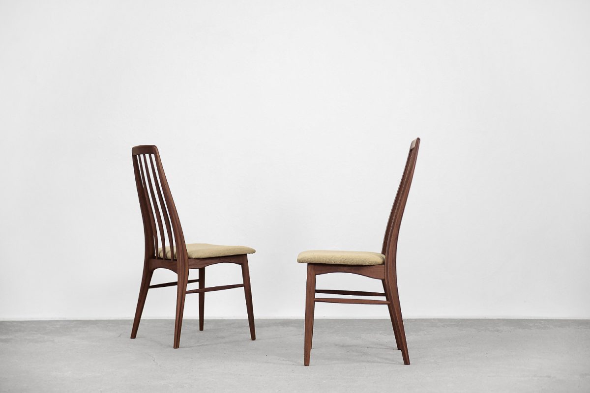 Para modernistycznych krzeseł Eva, proj. Niels Koefoed dla Koefoed Hornslet, Dania, 1964 - Mid-Century Modern design od GARAGE GARAGE