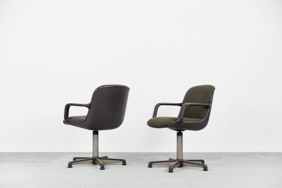 Para foteli biurowych, proj. Charles Pollock dla Comforto, Niemcy, lata 70. - Mid-Century Modern design od GARAGE GARAGE