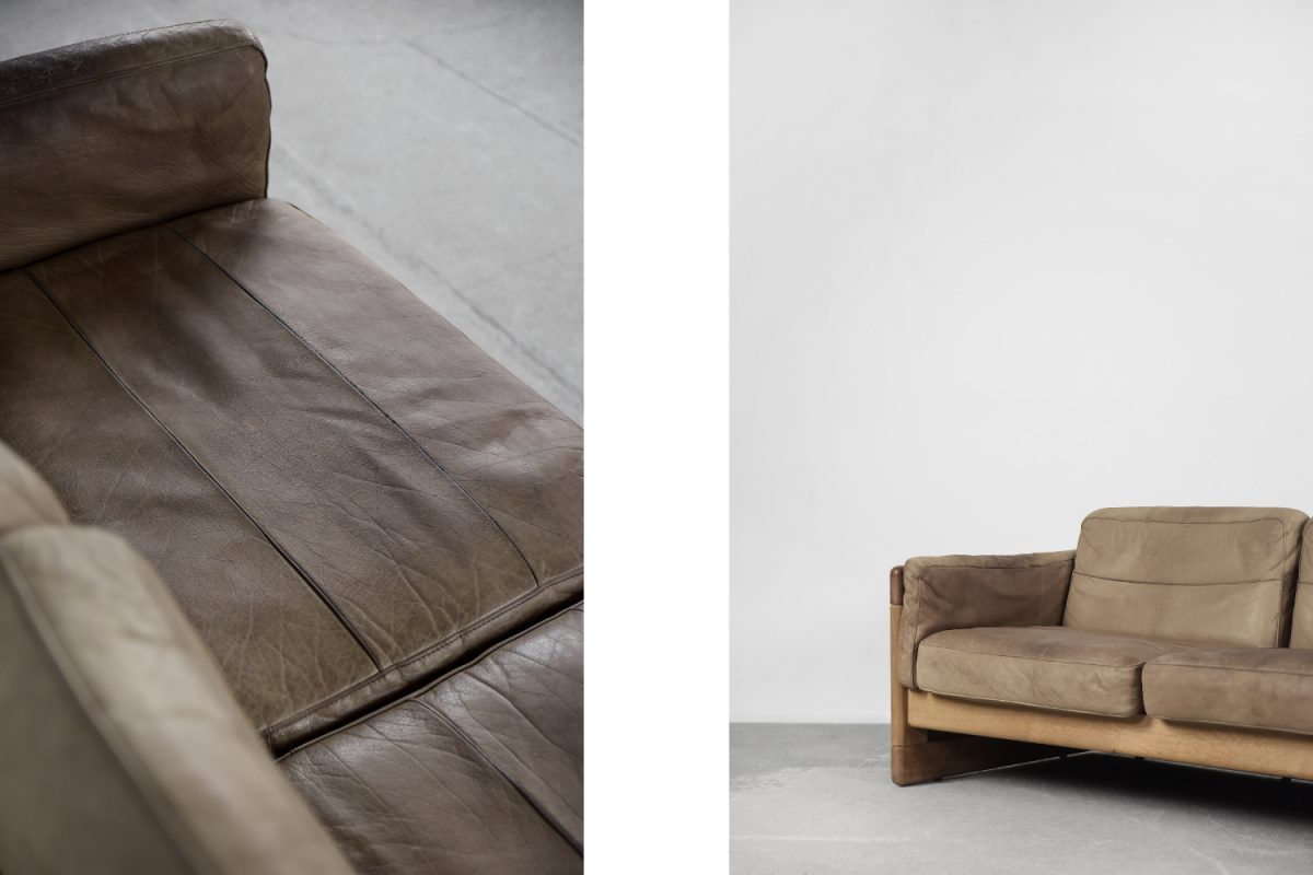Sofa skórzana, Skandynawia, lata 70. - Mid-Century Modern design od GARAGE GARAGE