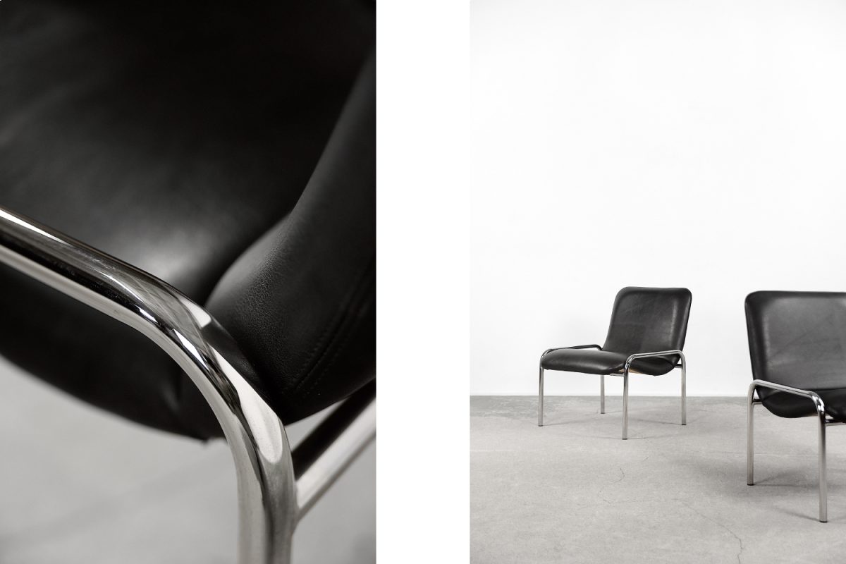 Para foteli minimalistycznych, Thonet, Niemcy, lata 70. - Minimalizm design od GARAGE GARAGE
