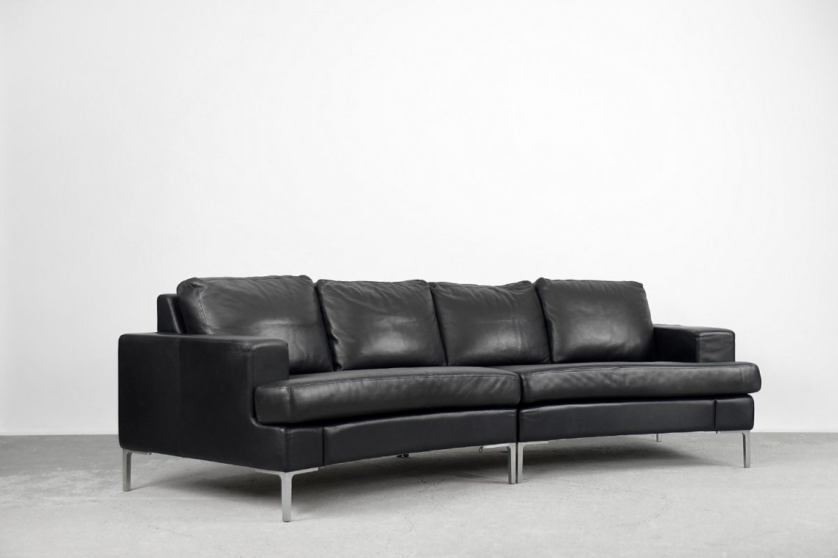 Skórzana sofa Infini Curve, proj. Carl-Henrik Spak, Ire Möbel AB, Szwecja, lata 60. - Mid-Century Modern design by GARAGE GARAGE