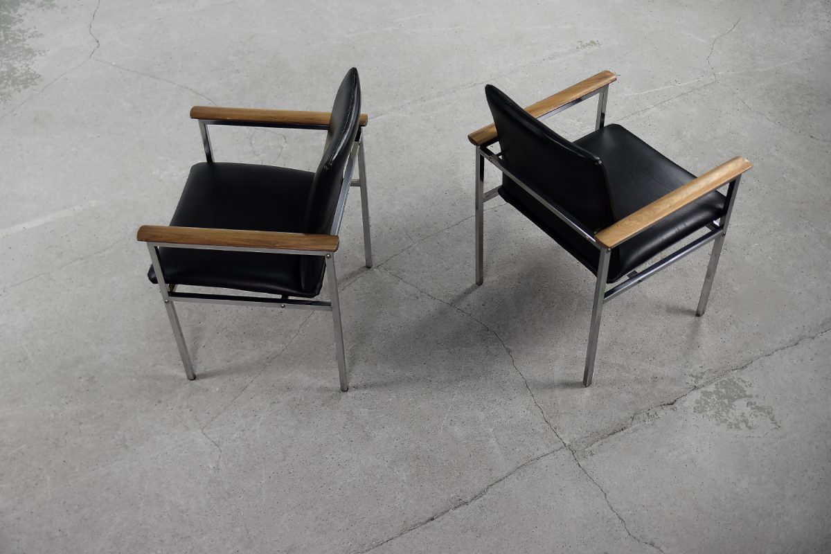 Para foteli, proj. Sigvard Bernadotte dla France & Søn, Dania, lata 60. - Mid-Century Modern design od GARAGE GARAGE
