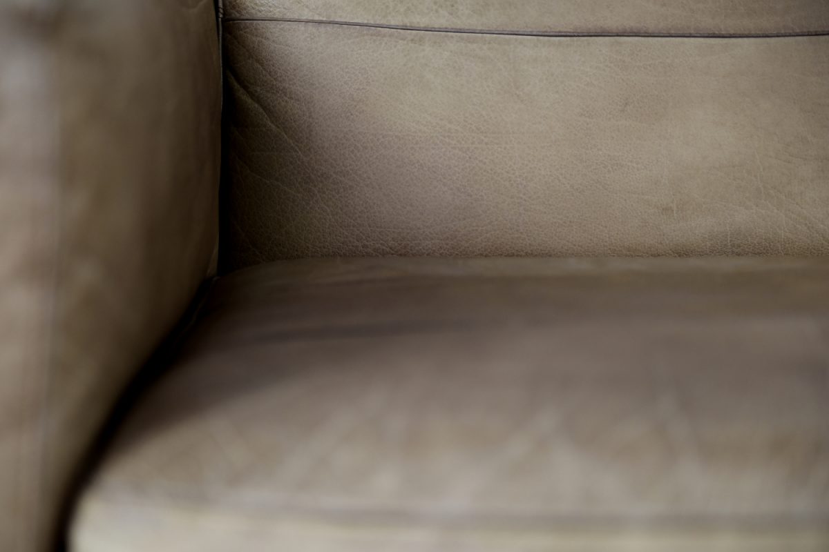 Dwuosobowa sofa skórzana vintage, Skandynawia, lata 70. - Mid-Century Modern design od GARAGE GARAGE