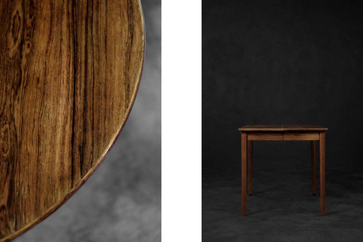 Rozkładany stół palisandrowy, Dania, lata 60. - Mid-Century Modern design by GARAGE GARAGE