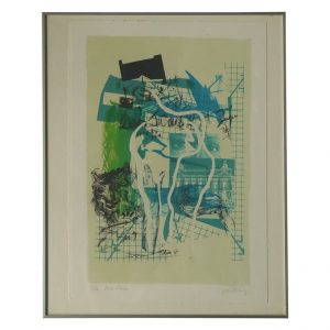 Color Lithograph by Poul Esting – Don Juan – Framed