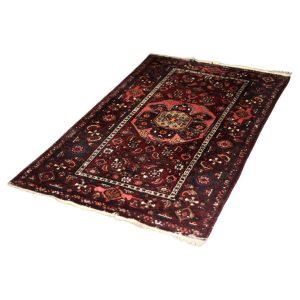 Vintage Hand-Woven Middle Eastern Oriental Hamadan Rug, 1960s