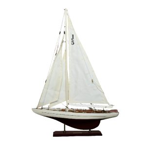 Vintage Mid-Century Scandinavian Modern Wooden J-Class Ranger J5 Yacht Model, 1960s