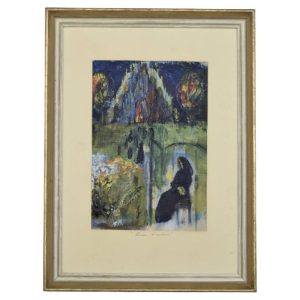 Frideborg Bryth, Finis Lordes, Oil on Board, 1950s, Framed