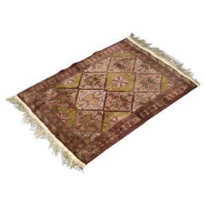 Vintage Hand-Woven Oriental Turkmen Ersari Rug, 1950s
