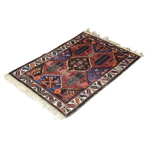 Vintage Hand-Woven Middle Eastern Oriental Hamadan Rug, 1960s