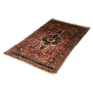 Vintage Hand-Woven Oriental Middle Eastern Zanjan Hamadan Rug, 1960s