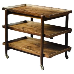 Vintage Mid-Century Danish Modern Rosewood Serving Trolley Ph23/2 by Poul Hundevad, 1960s