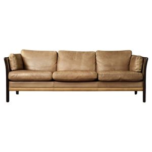 Vintage Mid-Century Danish Modern Brown 3-Seater Sofa from  Mogens Hansen, 1970s