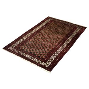 Vintage Hand-Woven Oriental Mir-Saruk Rug, Middle Eastern, 1960s