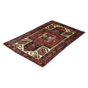 Vintage Hand-Woven Oriental Zanjan Hamadan Rug, Middle Eastern, 1960s