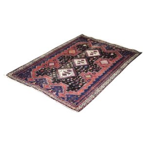 Vintage Hand-Woven Oriental Afshar Rug, Middle Eastern, 1950s
