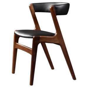 Vintage Mid-Century Danish Modern Teak Office Chair Model Fire by Kai Kristiansen for Schou Andersen Møbelfabrik, 1960s