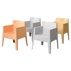 Vintage Mid-Century Italian Modern Atlantide Collection Toy Plastic Chairs by Philippe Starck for Driade, 1990, Set of 4