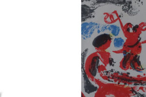 Litografia kolorowa – Paul Holsby – Yster lek – 1967